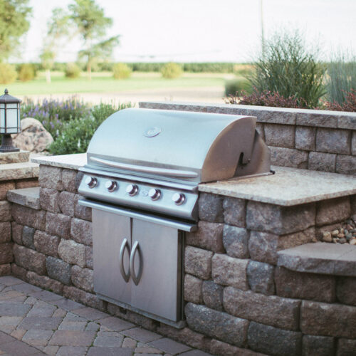 outdoor grill by Weller Brothers Landscaping